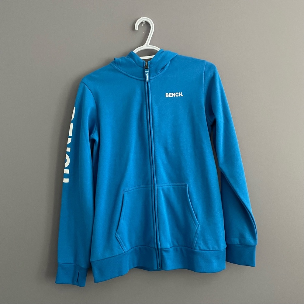 Bench Size XL Blue Cotton Long Sleeve Zip Up Hoodie